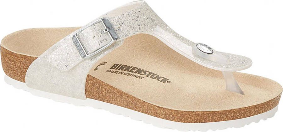 Birkenstock Gizeh Kids Slippers Cosmic Sparkle White Narrow fit | Wit | Imitatieleer