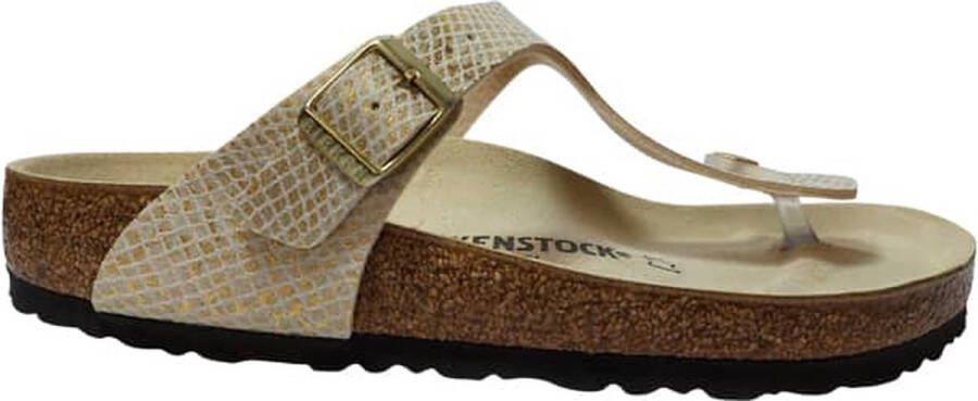 Birkenstock Teenslippers Gizeh Shiny in glanzende reptiel-look - Foto 7