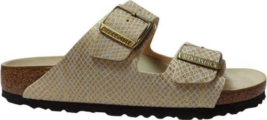 Birkenstock Slippers Vrouwen wit goud