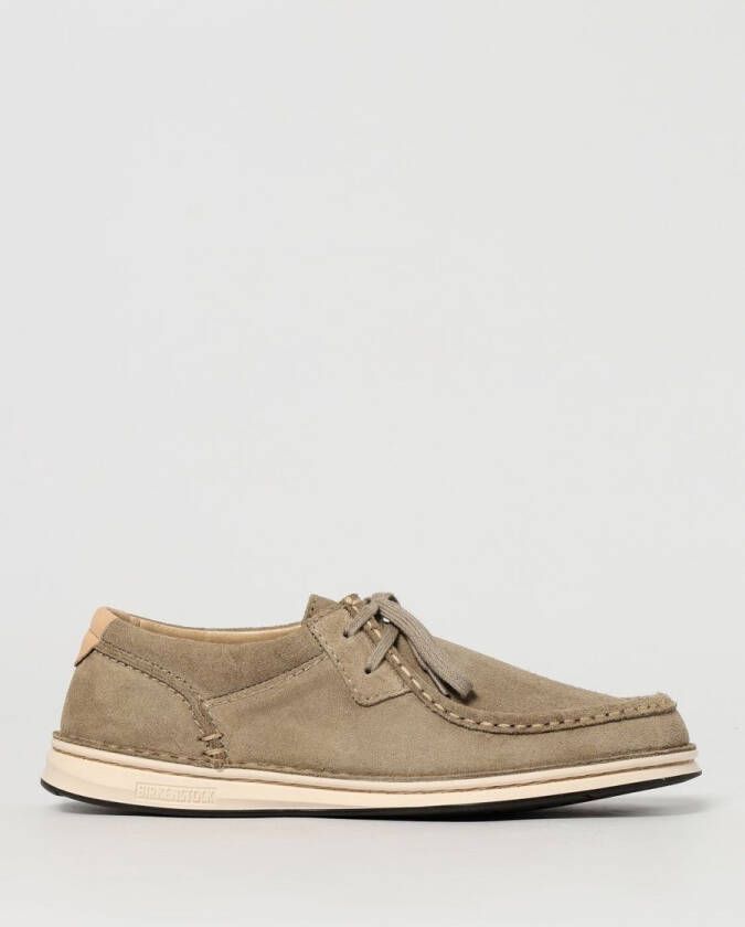 Birkenstock Suede LaceUp Moccasin Casual Shoes Beige Loafers