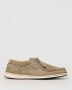 Birkenstock Suede LaceUp Moccasin Casual Shoes Beige Loafers - Thumbnail 4