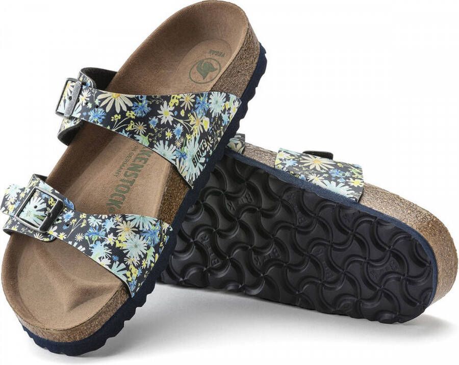 Birkenstock Sydney Summer Floral Blue VEG Narrow