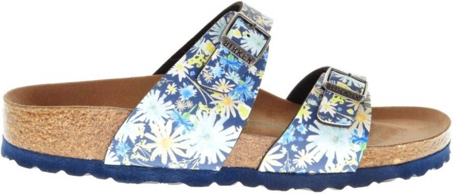 Birkenstock NU 21% KORTING Slippers Sydney summer floral rose met bloemenprint