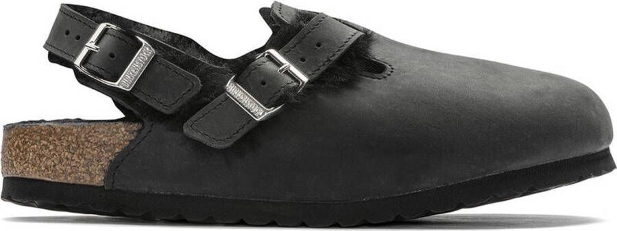 Birkenstock Tokio Shearling Clogs Zwart Regular Fit Unisex