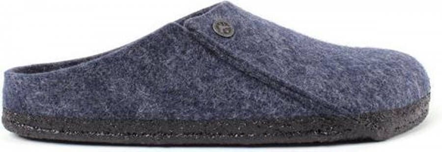 Birkenstock Pantoffels Heren Andermatt Wolvilt Sloffen Standaard Blauw Regular
