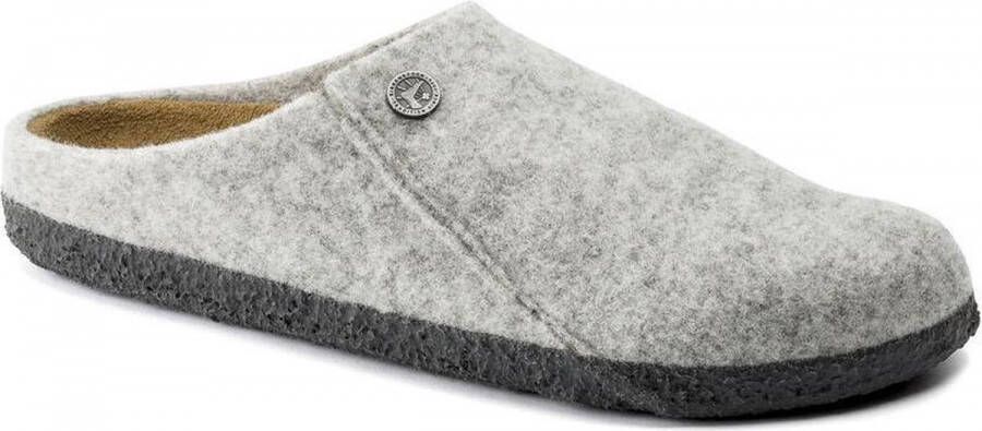 Birkenstock Pantoffels Heren Zermatt Wolvilt Sloffen Standard Grijs Regular