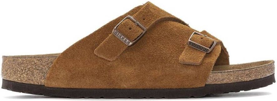 Birkenstock Platte Sandalen Zurich Mink Bruine Moccasin Brown Dames