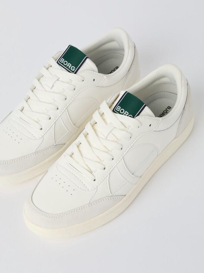 Björn Borg Court WB Witte Heren Sneaker Lage Sneaker Off White