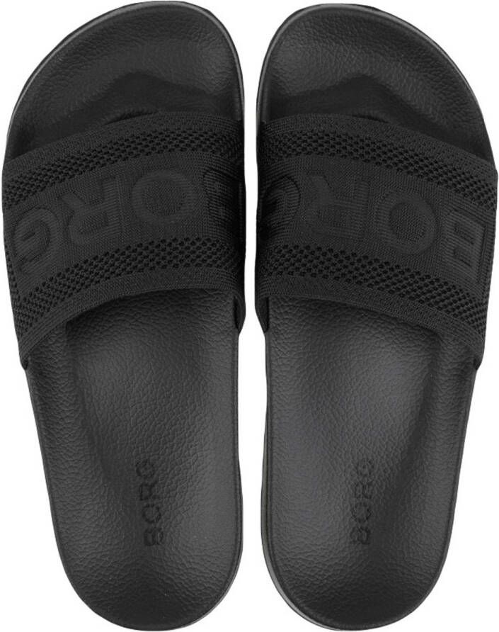 Björn Borg dames slippers knox logo zwart
