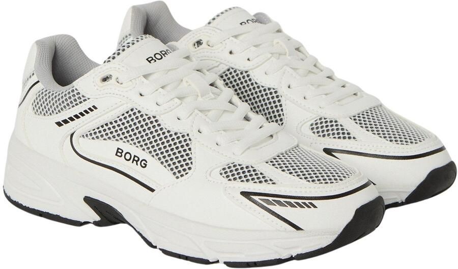 Björn Borg Grand Dames Sneaker Lage Schoen Vrouwen Witte Sneaker Wit Zwart