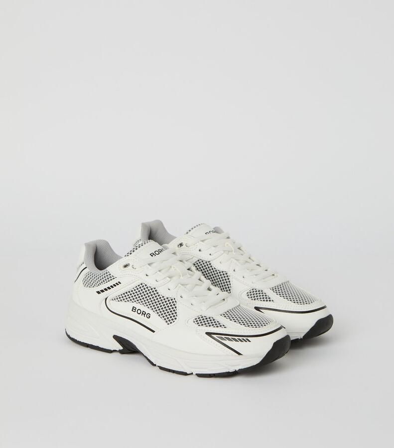 Björn Borg Grand Dames Sneaker Lage Schoen Vrouwen Witte Sneaker Wit Zwart