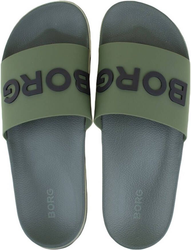 Björn Borg heren slippers knox logo groen