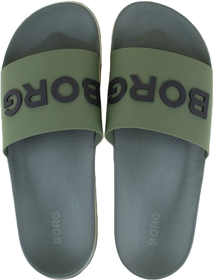 Björn Borg heren slippers knox logo groen