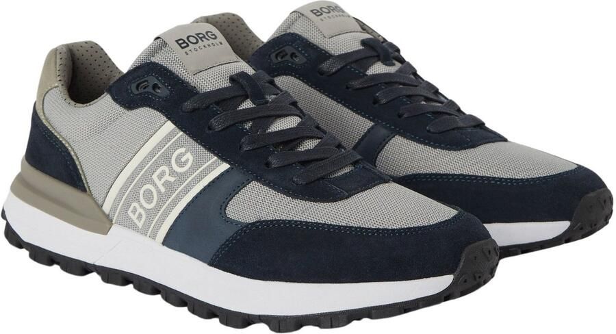 Björn Borg Heren Sneaker R2400 Suede Navy-light Grey Blauw - Foto 3
