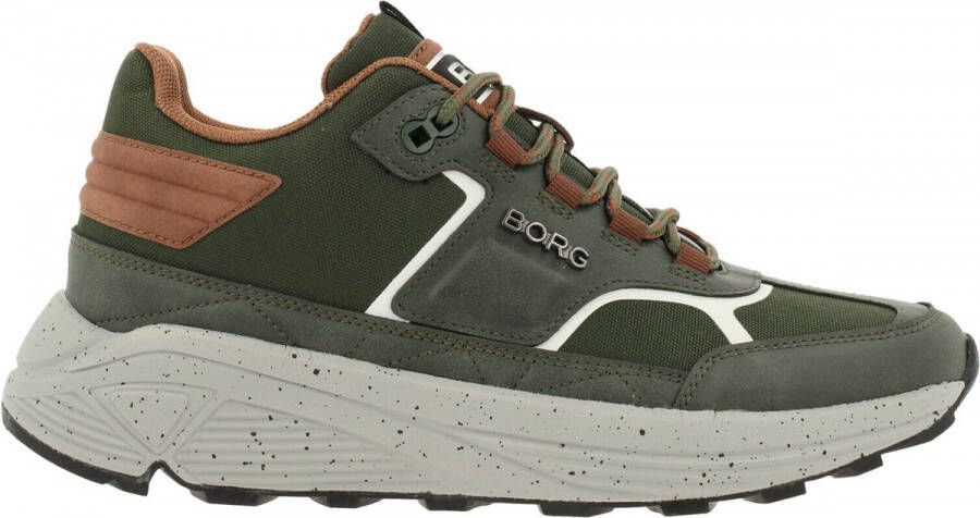 Björn Borg Chunky Runner Sneaker met Metalen Merkembleem Green Heren
