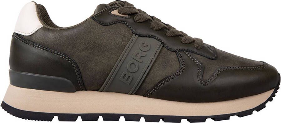 Björn Borg Groene Leatherlook Lage Sneakers Green Heren
