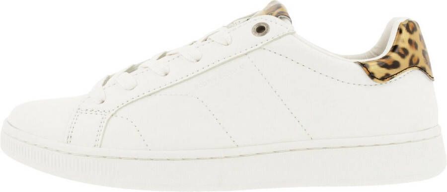 Björn Borg Klassieke lage sneaker met metallic luipaard details White Dames