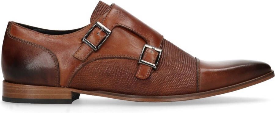 Manfield Black Label leren gespschoenen bruin