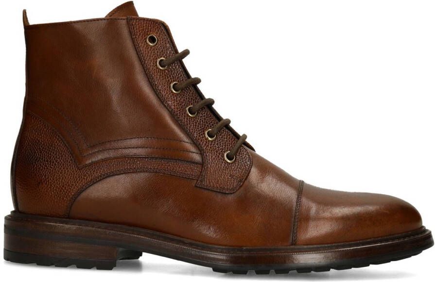 Black Label Heren Bruine leren veterboots