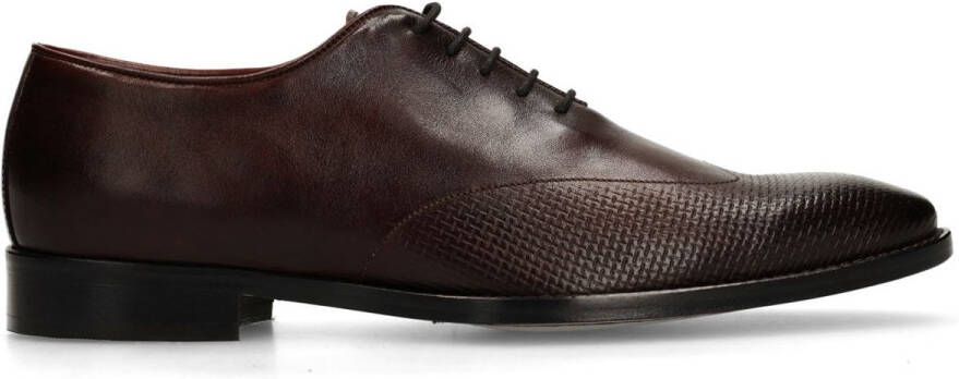 Black Label Heren Burgundy leren veterschoenen