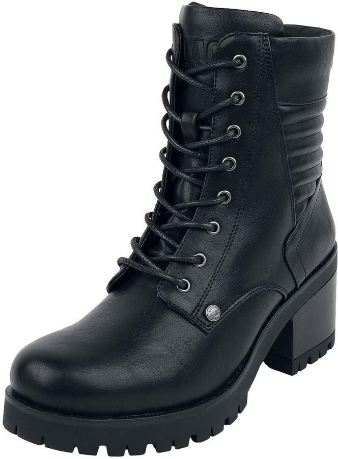 Black Premium by EMP zwarte veterboots met hak Dames