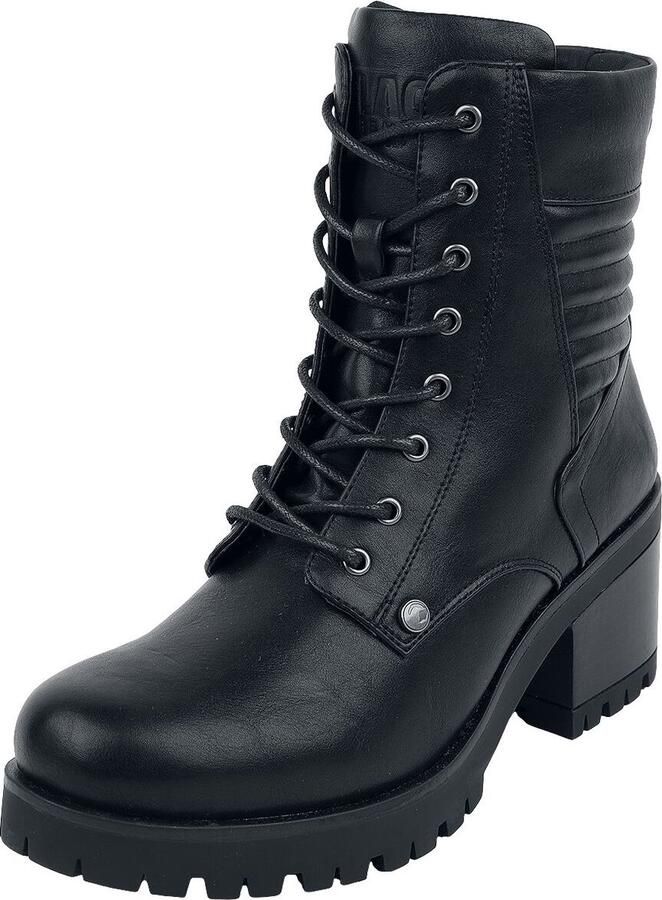 Black Premium by EMP Zwarte veterlaarzen met hak Dames
