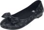 Black Premium by EMP Zwarte ballerina's met strik en print Vrouwen - Thumbnail 1