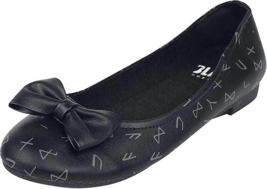 Black Premium by EMP Zwarte ballerina's met strik en print Vrouwen