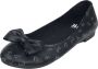Black Premium by EMP Zwarte ballerina's met strik en print Vrouwen - Thumbnail 1