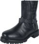 Black Premium by EMP zwarte bikerboots met gespen en platte klinknagels Vrouwen - Thumbnail 1
