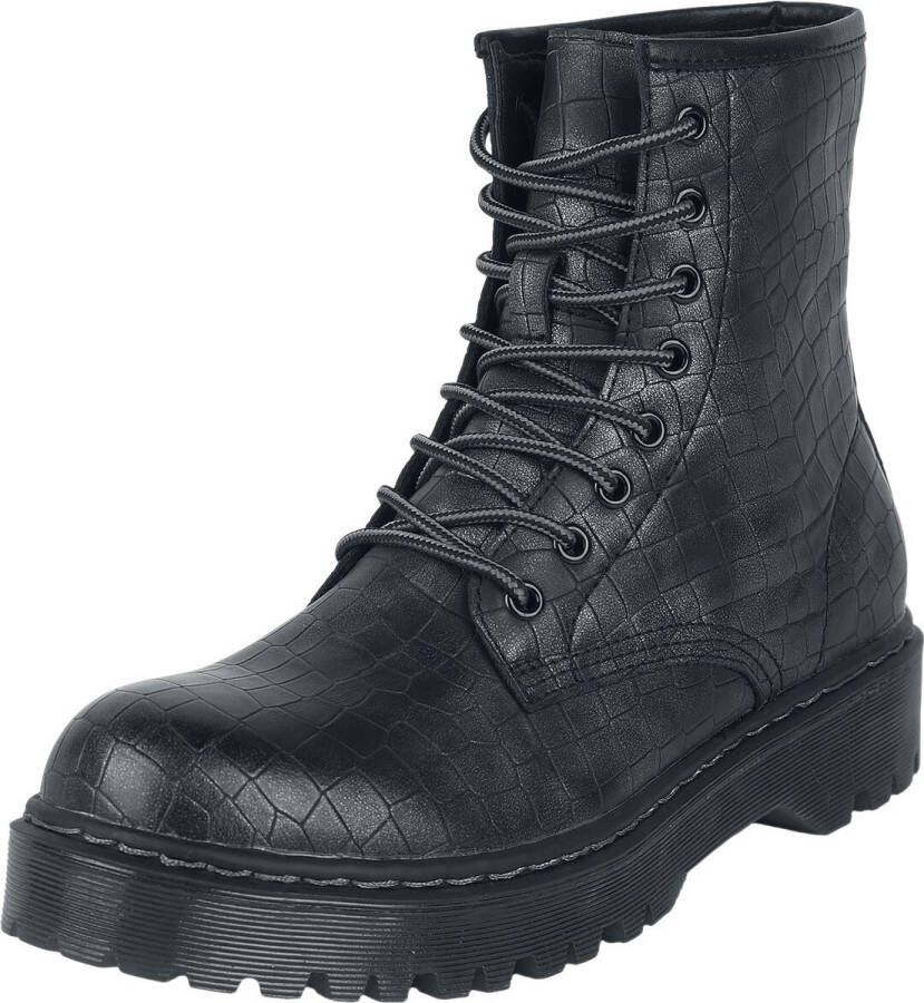 Black Premium by EMP Zwarte laarzen met krokodillenhuidmotief Vrouwen