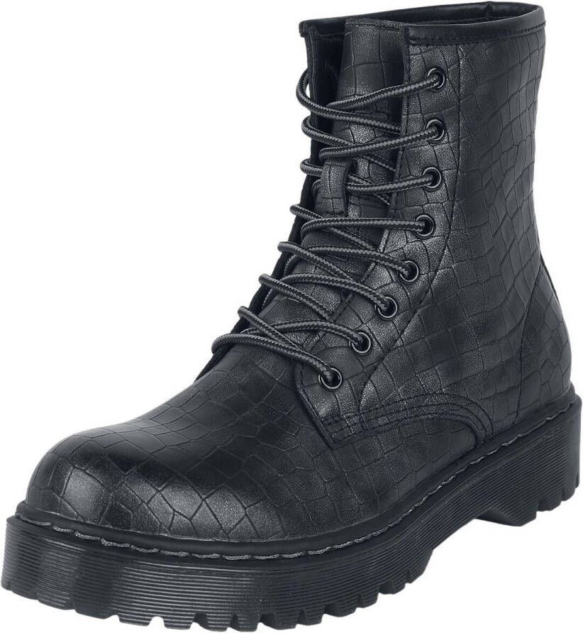 Black Premium by EMP Zwarte laarzen met krokodillenhuidmotief Vrouwen