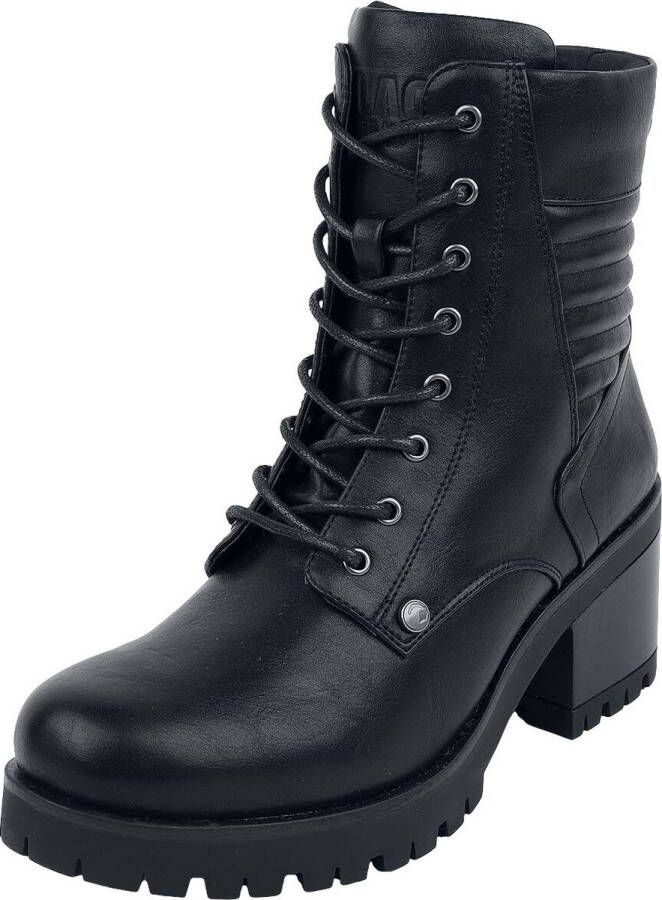 Black Premium by EMP Zwarte veterlaarzen met hak Dames