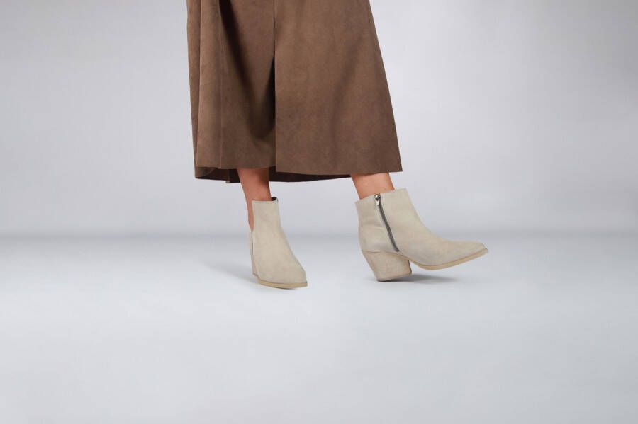 Blackstone ABBY ZL90 OFF WHITE ANKLE BOOTS Vrouw Beige