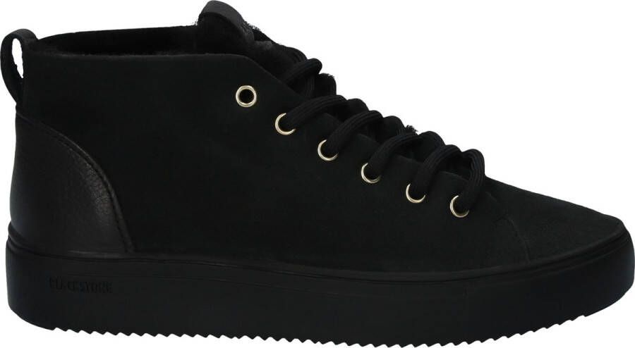 Blackstone ARNAQ QL48 NERO MID SNEAKER SHEEPSKIN Vrouw Black