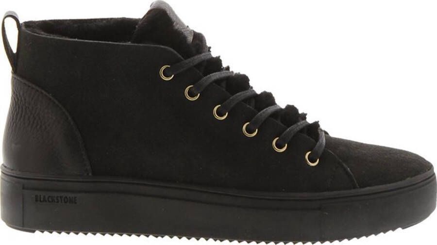 Blackstone ARNAQ QL48 NERO MID SNEAKER SHEEPSKIN Vrouw Black