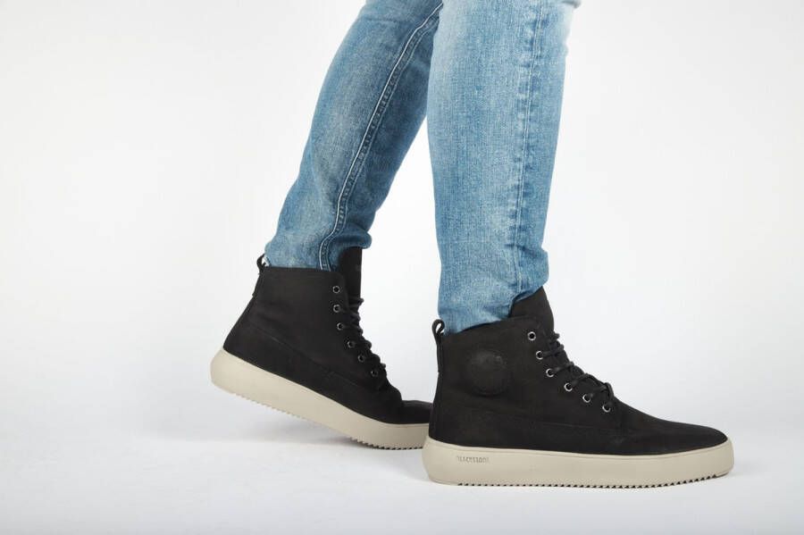 Blackstone ASPEN YG26 ASPHALT HIGH-SNEAKER SHEEPSKIN Man Black