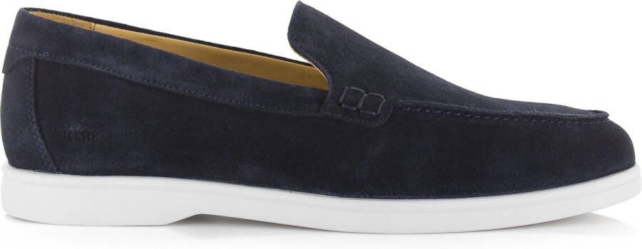 BLACKSTONE BG360 Navy loafers van suède Blauw Suede Loafers Heren