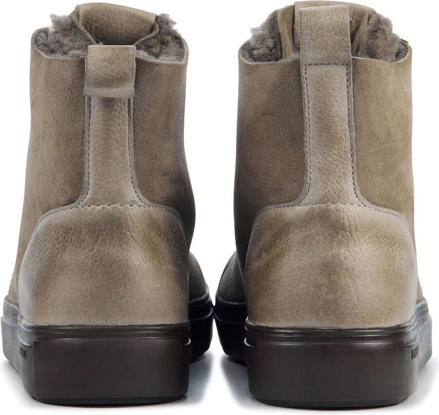 Blackstone Premium Leren Sneaker met Schapenvacht Voering Brown Dames - Foto 2