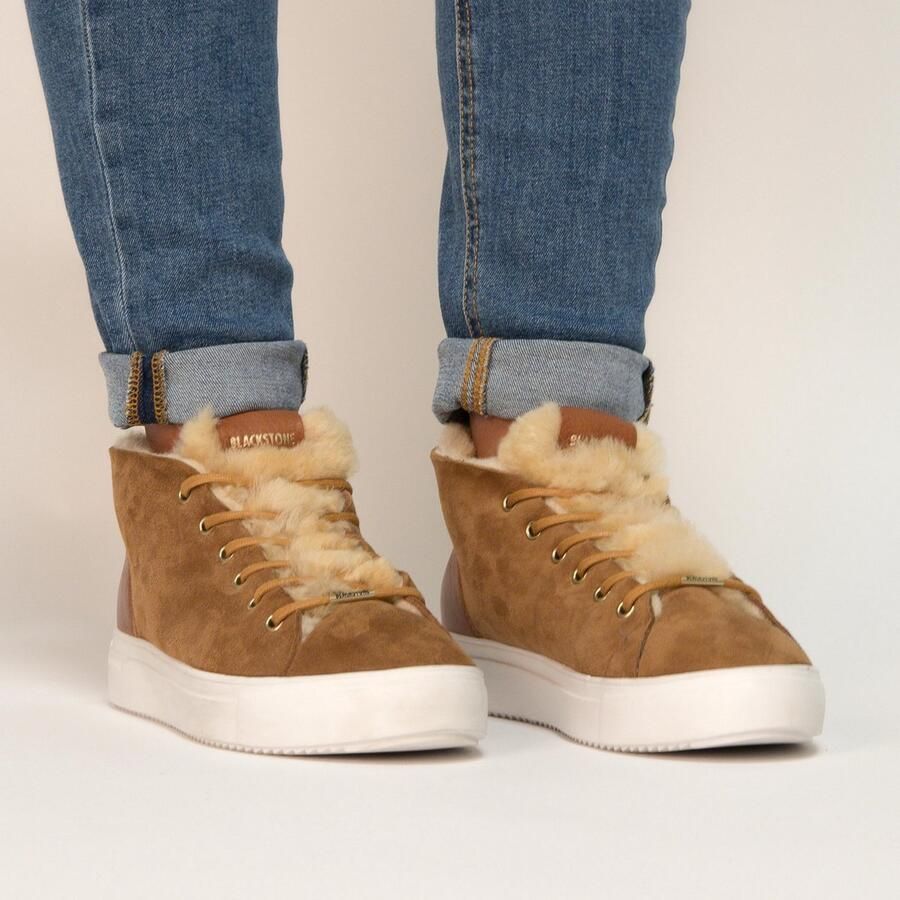 Blackstone ARNAQ QL48 RUST MID SNEAKER SHEEPSKIN Vrouw Brown - Foto 2