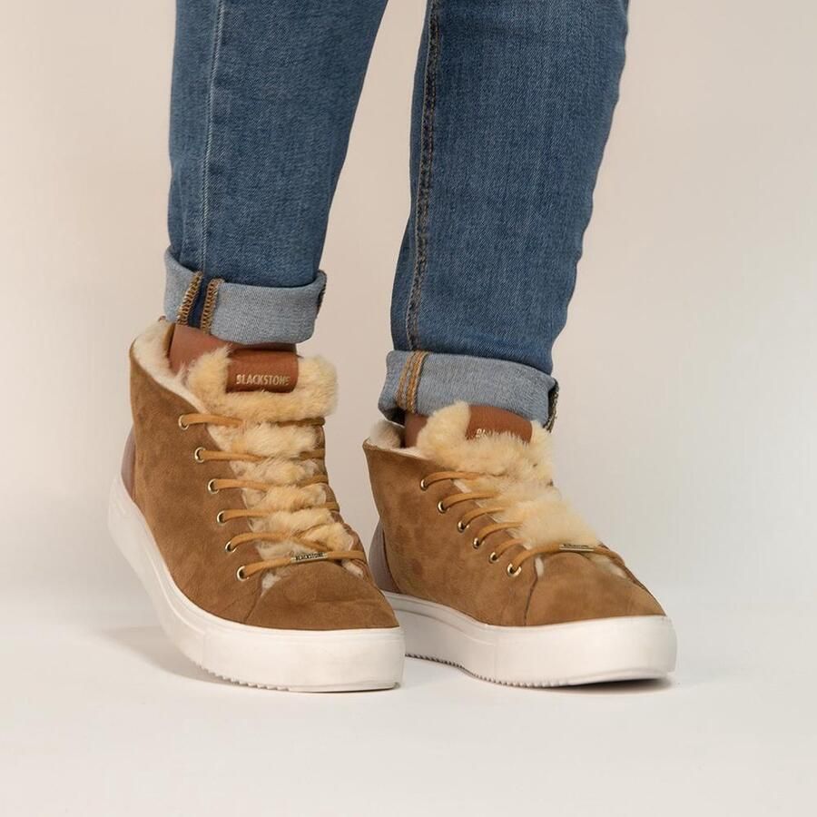 Blackstone ARNAQ QL48 RUST MID SNEAKER SHEEPSKIN Vrouw Brown - Foto 5