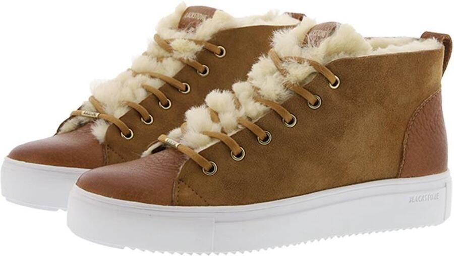 Blackstone ARNAQ QL48 RUST MID SNEAKER SHEEPSKIN Vrouw Brown - Foto 8