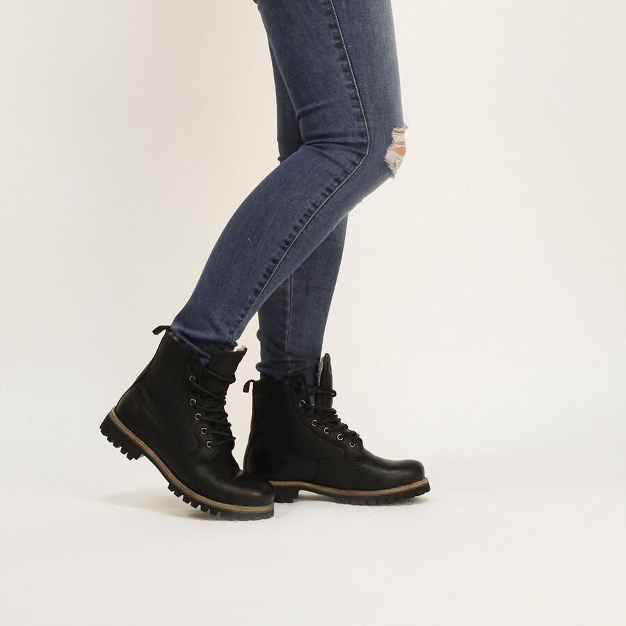 Blackstone IL62 BLACK LACE UP BOOTS FUR Vrouw Black - Foto 3