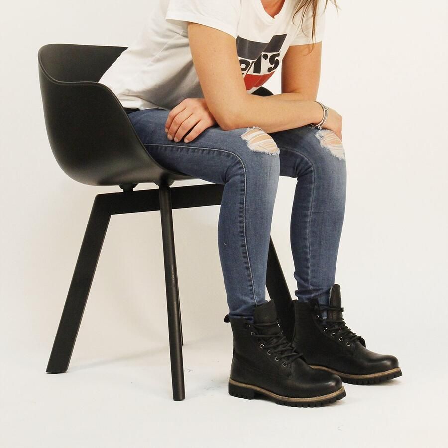Blackstone IL62 BLACK LACE UP BOOTS FUR Vrouw Black - Foto 2