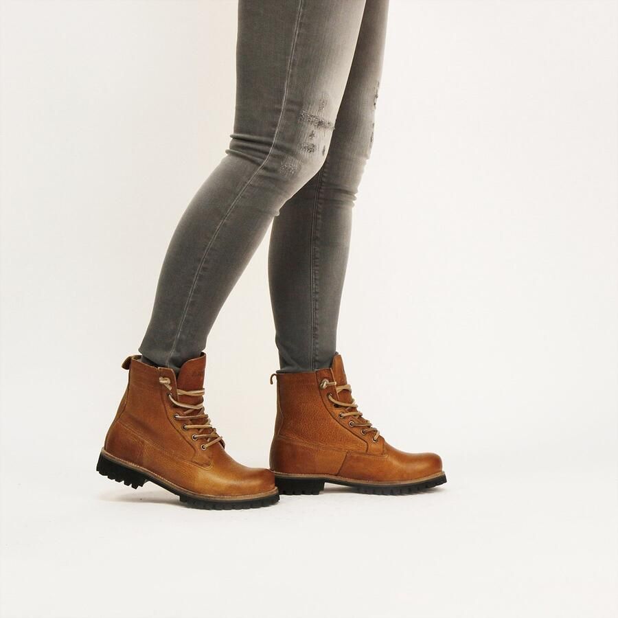 Blackstone Damesschoenen Lace Up Boots Fur Brown Dames - Foto 5