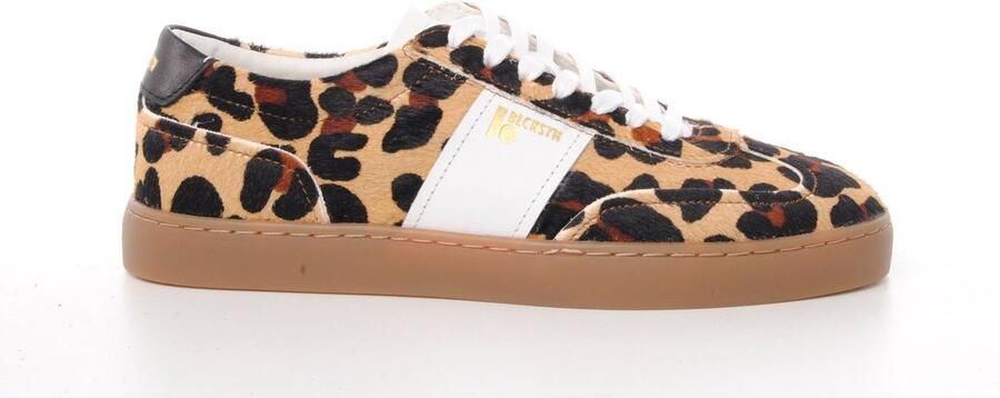 Blackstone dames sneaker Slate Harper koeienhuid leopard bruin