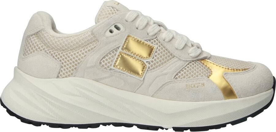 Blackstone FLINT MARVEL DL275 Artic Wolf Gold Runner Sneaker Dames Beige