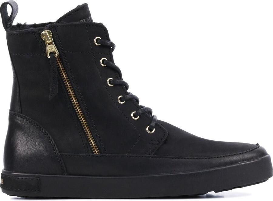 Blackstone Vrouwen Nubuck Veterboots Laarzen Damesschoenen CW96 Zwart - Foto 16