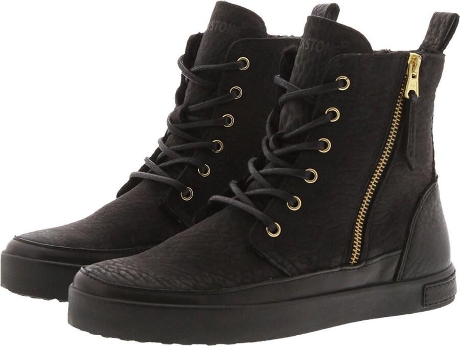 Blackstone Vrouwen Nubuck Veterboots Laarzen Damesschoenen CW96 Zwart - Foto 13