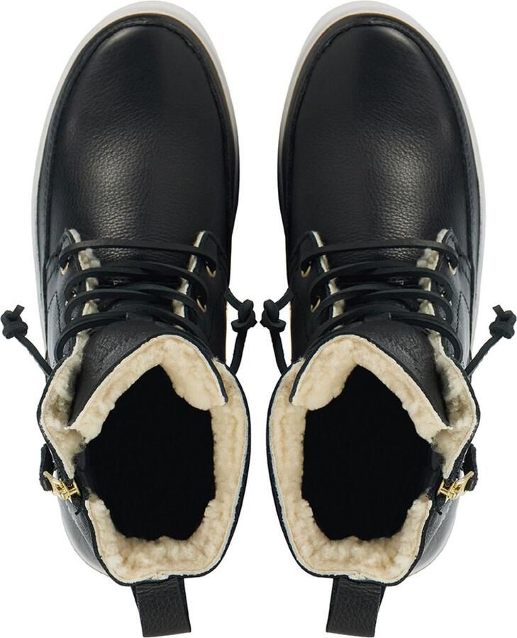 Blackstone Vrouwen Nubuck Veterboots Laarzen Damesschoenen CW96 Zwart - Foto 7